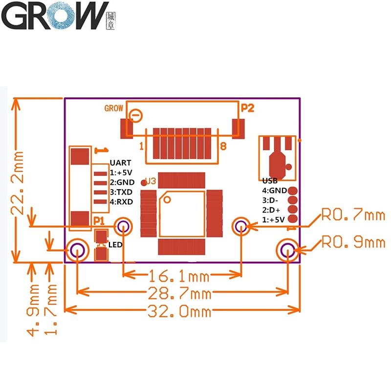 Fingerprint Sensor Module 5 Fingerprint Sensor Module - Image 5