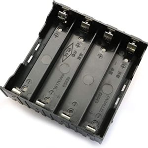 RuiLing 4-Pack 18650 Battery Holder 4 Slots x 3.7V Battery Storage Case DIY Batteries Clip Box with Pin