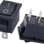 Small Two-Pin On/Off Rocker Switch for Electronics and Appliances