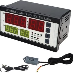 XM-18 Egg Incubator Controller with Temperature Humidity Sensor Probe Thermostat Hygrostat Full Automatic Control with Temperature Humidity Sensor Probe, 220V,110V (-10℃ - 60℃)(16 * 9 * 8CM)